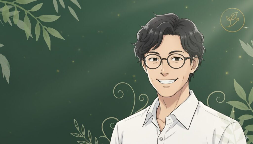 雪代蓮の緑色背景の画像